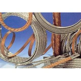 Rund Cu-fläta, blank eller förtent