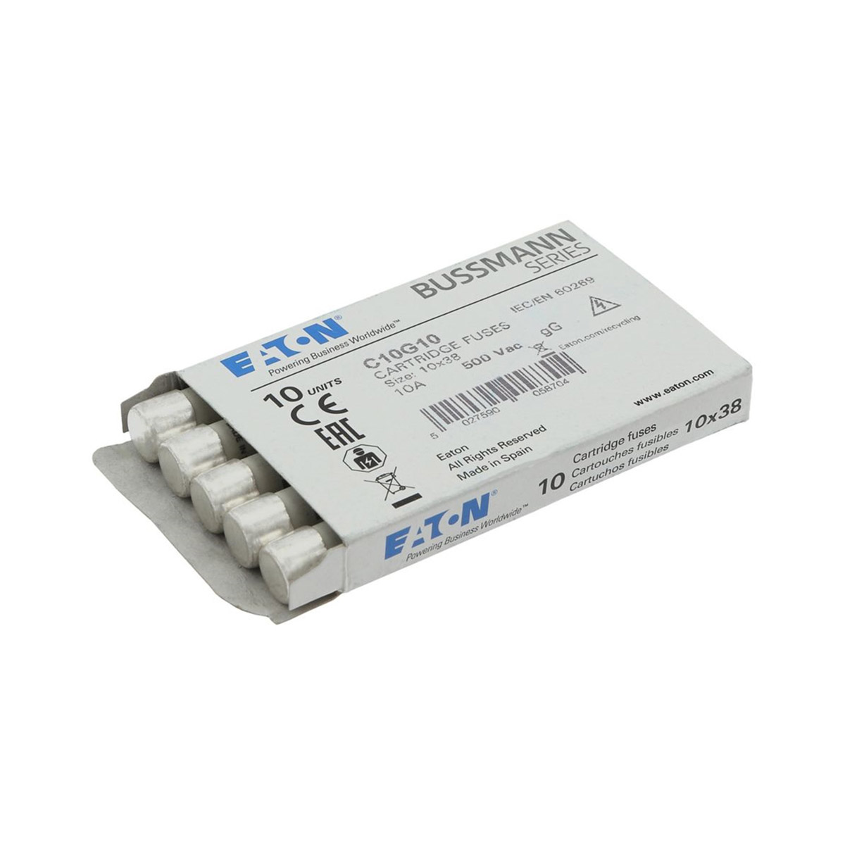 Cylindersäkring 10 x 38mm, 1 - 32A