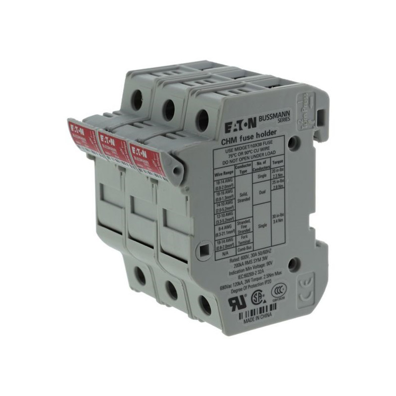 Säkringshållare för Cylindersäkring 10x38mm