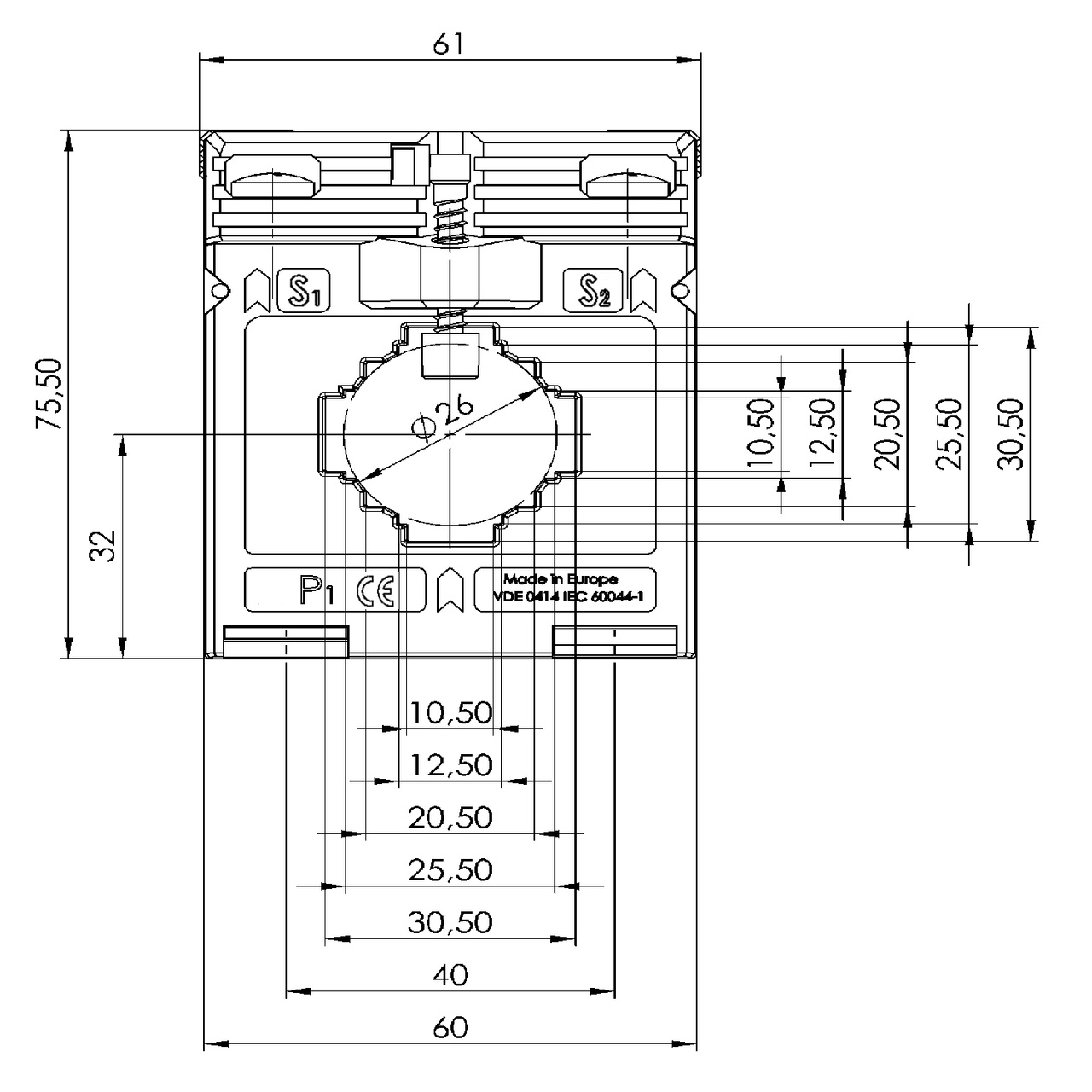 MBS ASK 31.3  400/5A  5VA  Kl.0,2s