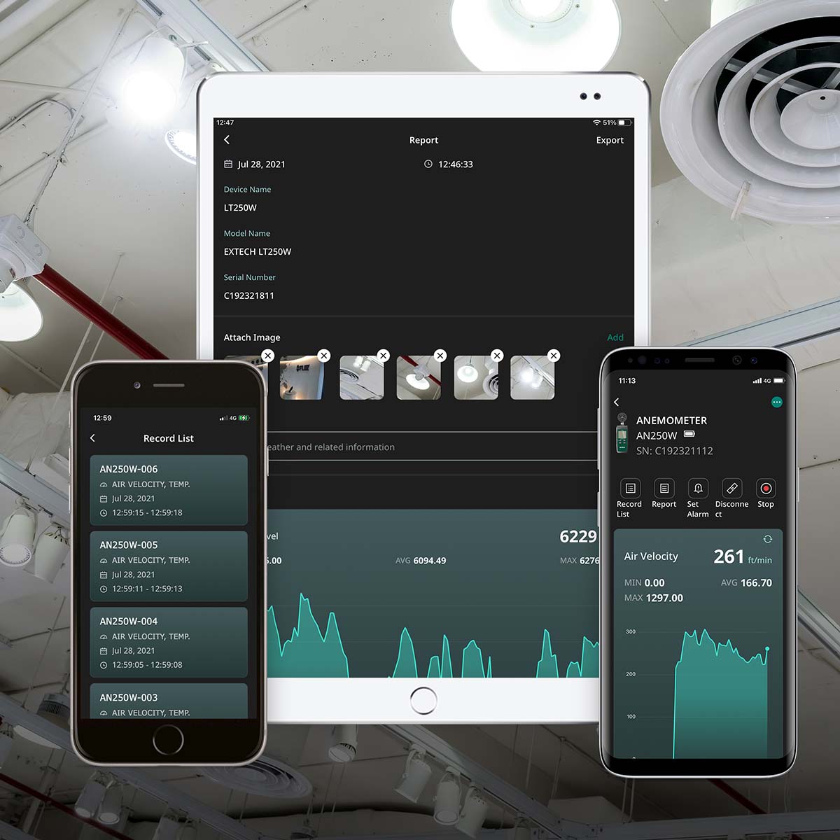 EXTECH AN250W - Vindmätare med anslutning till ExView-appen
