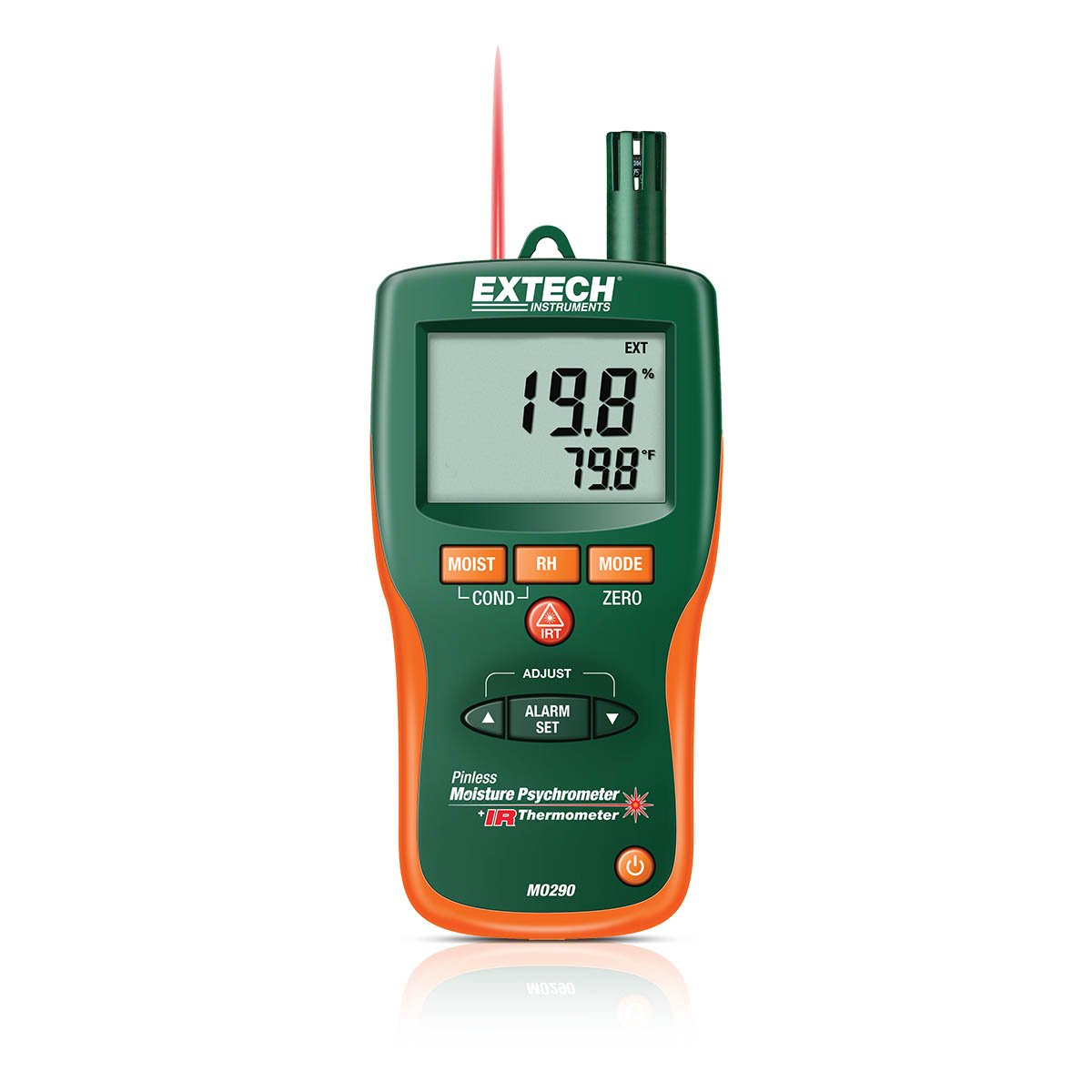 EXTECH MO290 – Pinless Moisture Psychrometer + IR