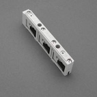 01508 Skenhållare 3-pol, UL, för 12,20,30x5, 10mm skena.Sys 60