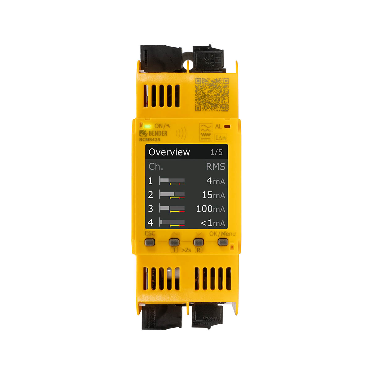 Bender RCMS425-D-2 Jordfelsövervakning, Opt. B. Trafo typ A, B