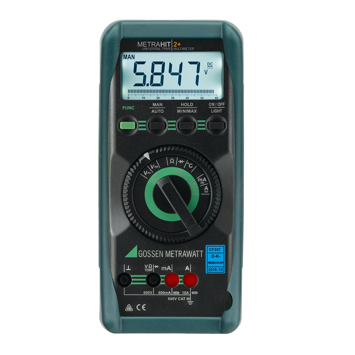 Gossen Metrawatt Metrahit 2+ multimeter med analog stapelgraf