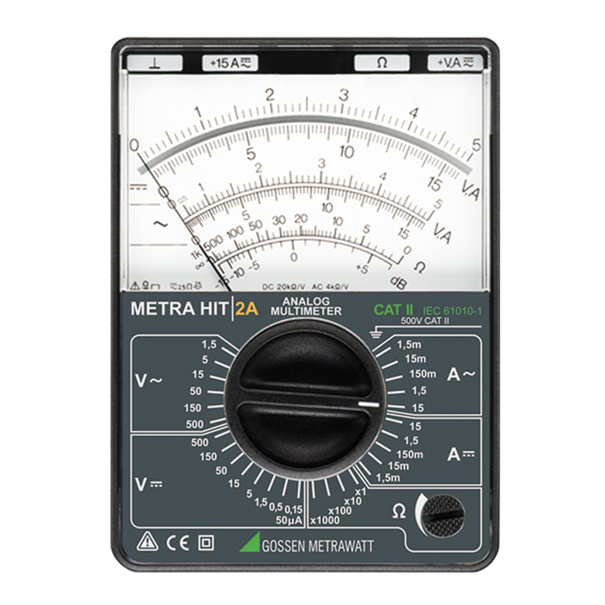 Gossen Metrawatt Metrahit 2A Analog multimeter för elektrisk app.