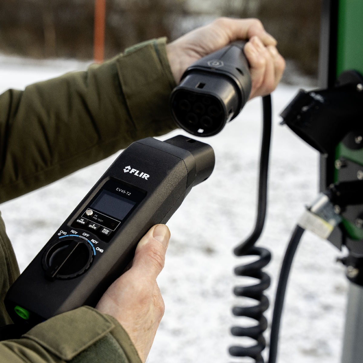 FLIR EV45-T2 Testadapter för elbilsladdare m typ 2-kont. & typ 1 omvan