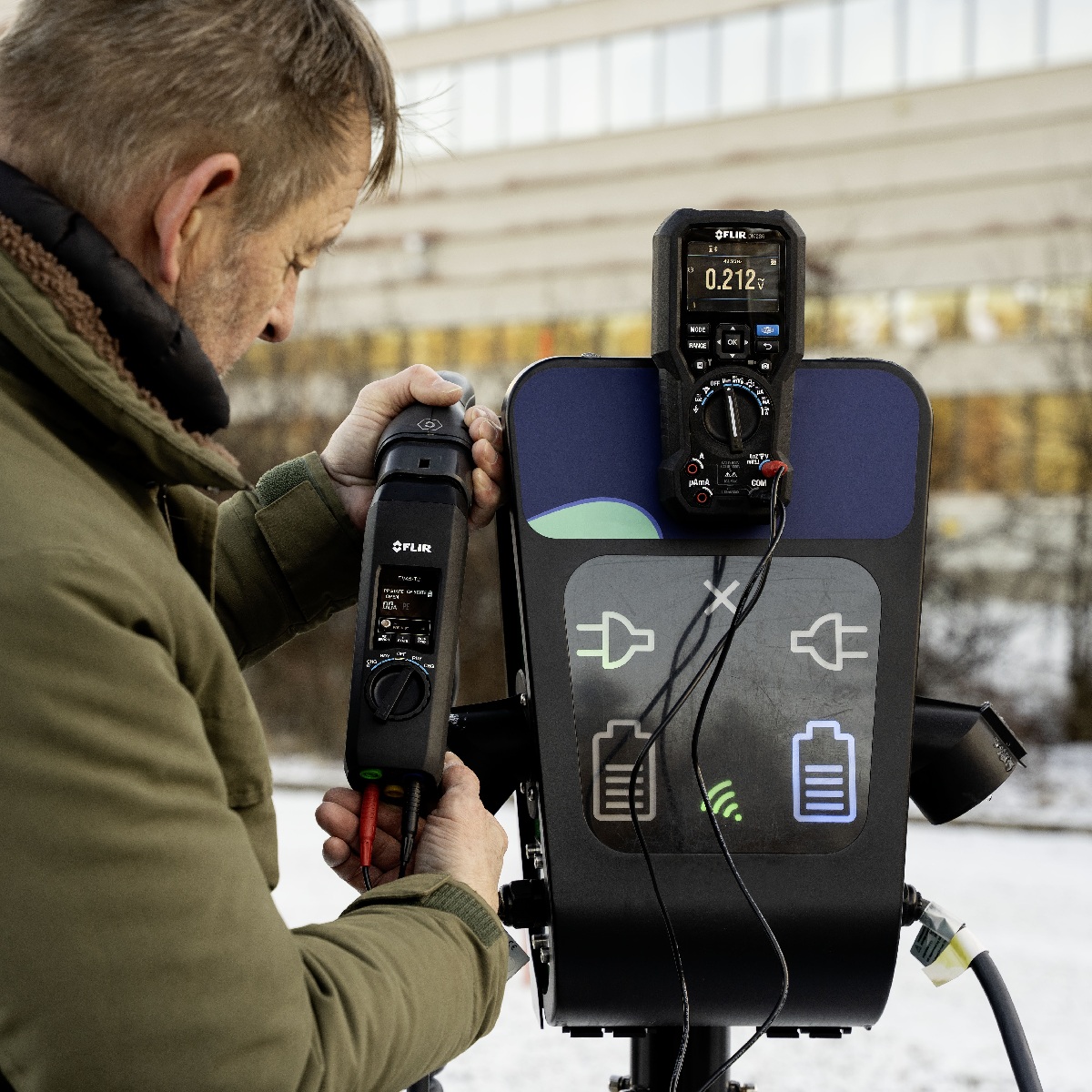 FLIR EV-KIT-2 för elbilsladdare med EV45-T2, DM286 och testkablar