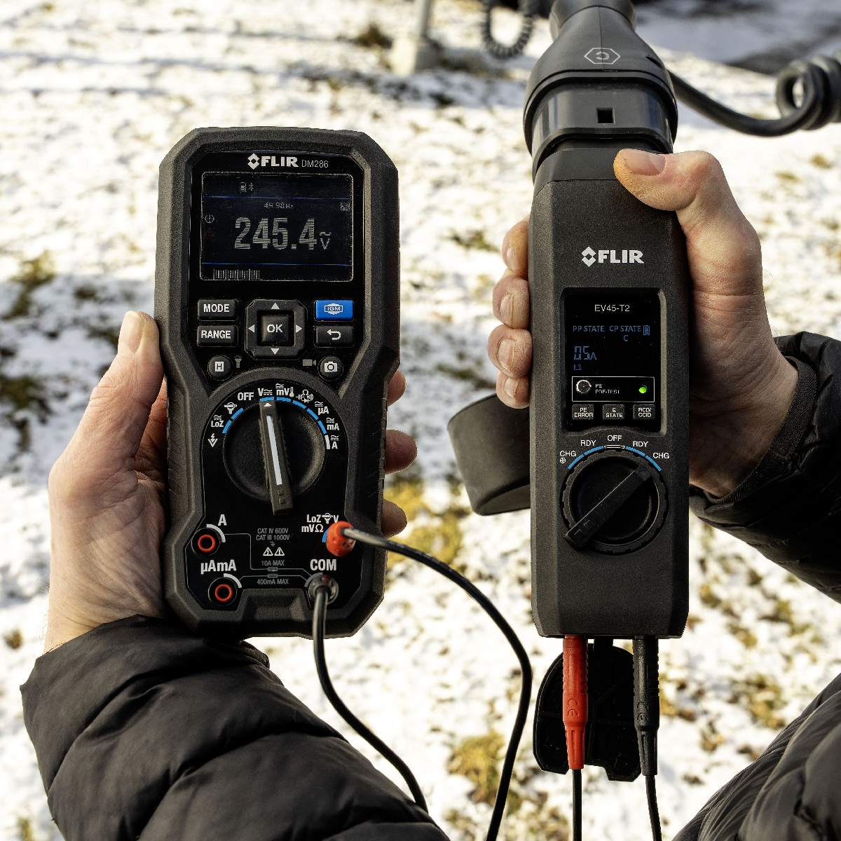 FLIR EV-KIT-2 för elbilsladdare med EV45-T2, DM286 och testkablar
