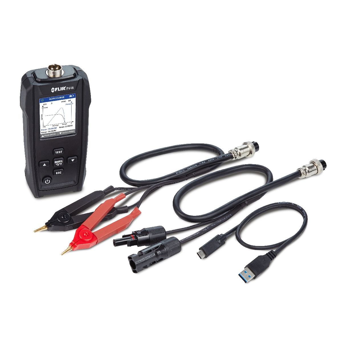 FLIR PV48 Solpanelstestare och IV-kurvspårare med temperaturmätningar