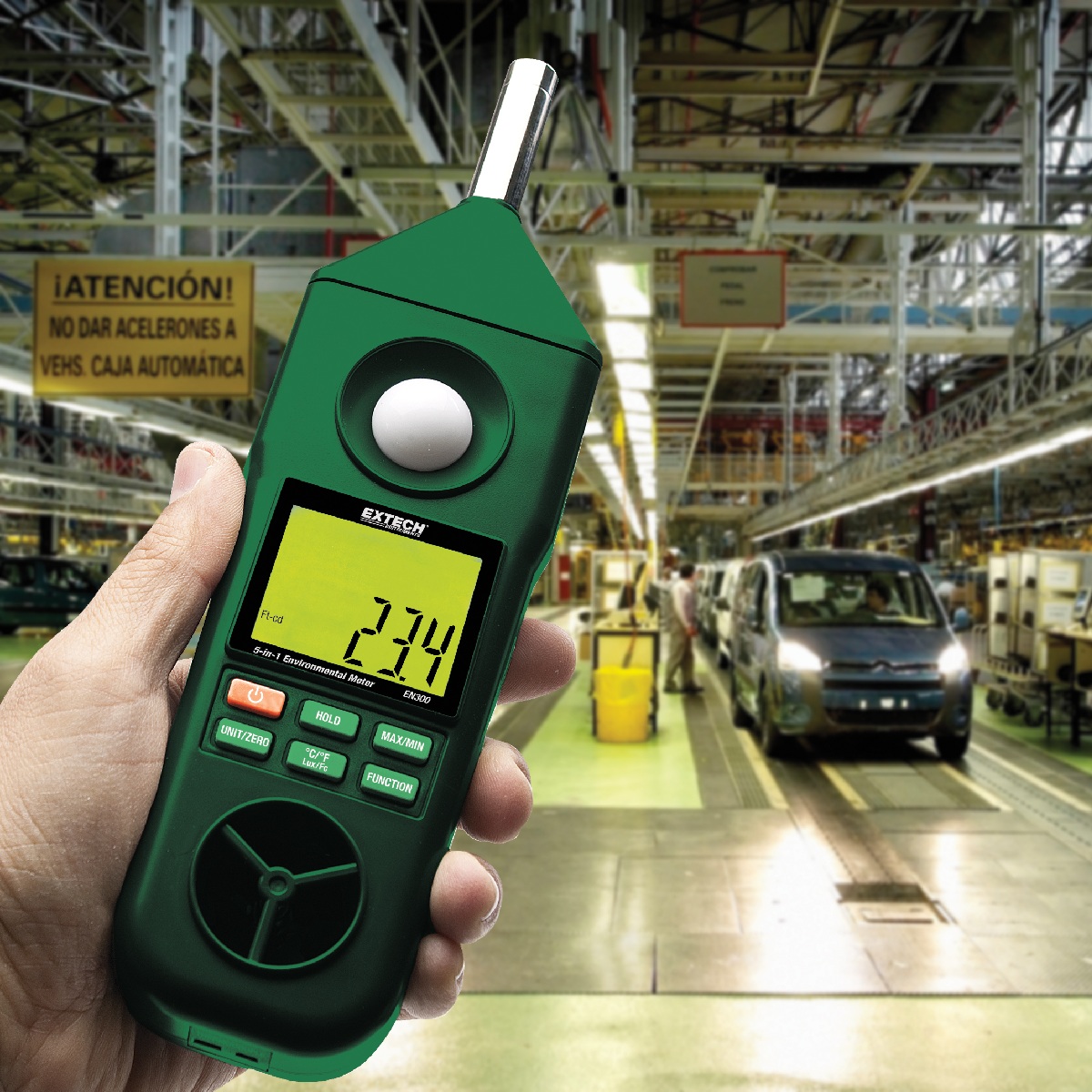 EXTECH EN300 - 5-i-1 miljömätare