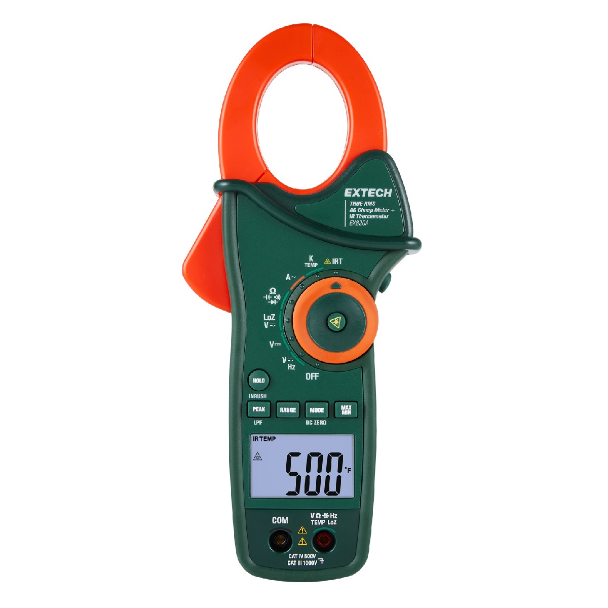 EXTECH EX820A - 1000 A True RMS AC Clamp Meter med IR