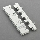 01272 Skenhållare 3-pol+N+PE,med ändskydd,för 12X5,10mm