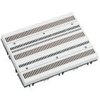 11225 Basplatta, 3-pol, med skenor, 125A, 225x160mm. CrossBoard