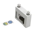 01601 Skenhållare 1-pol PE/N, för 12, 20, 30x5, 10mm skena