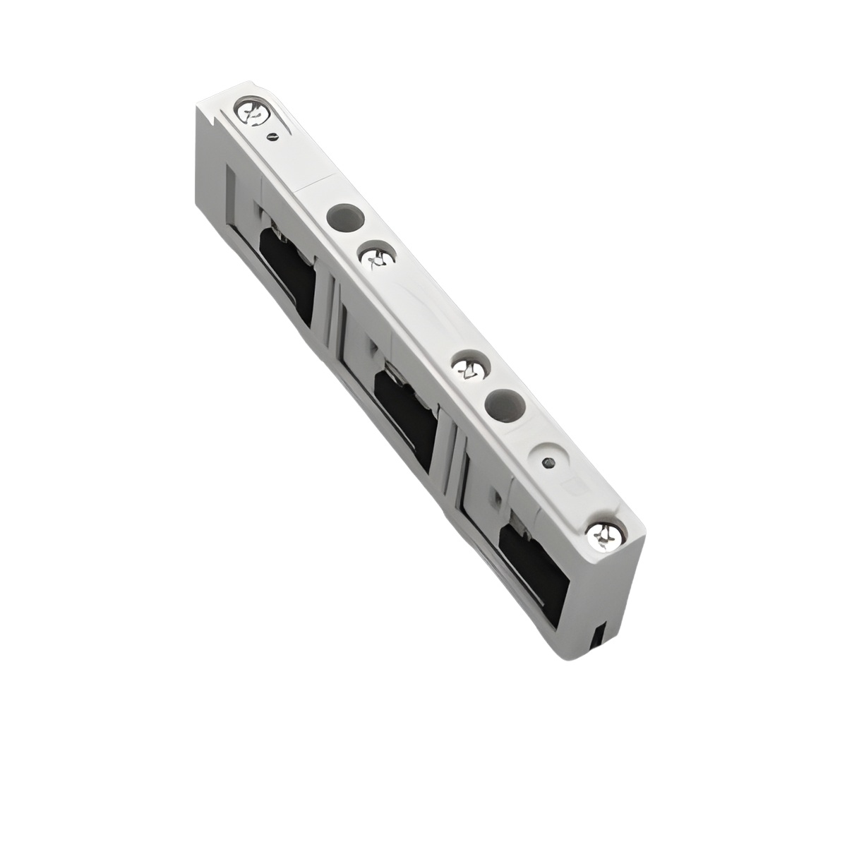 01508 Skenhållare 3-pol, UL, för 12,20,30x5, 10mm skena.Sys 60