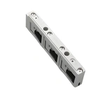 01508 Skenhållare 3-pol, UL, för 12,20,30x5, 10mm skena.Sys 60