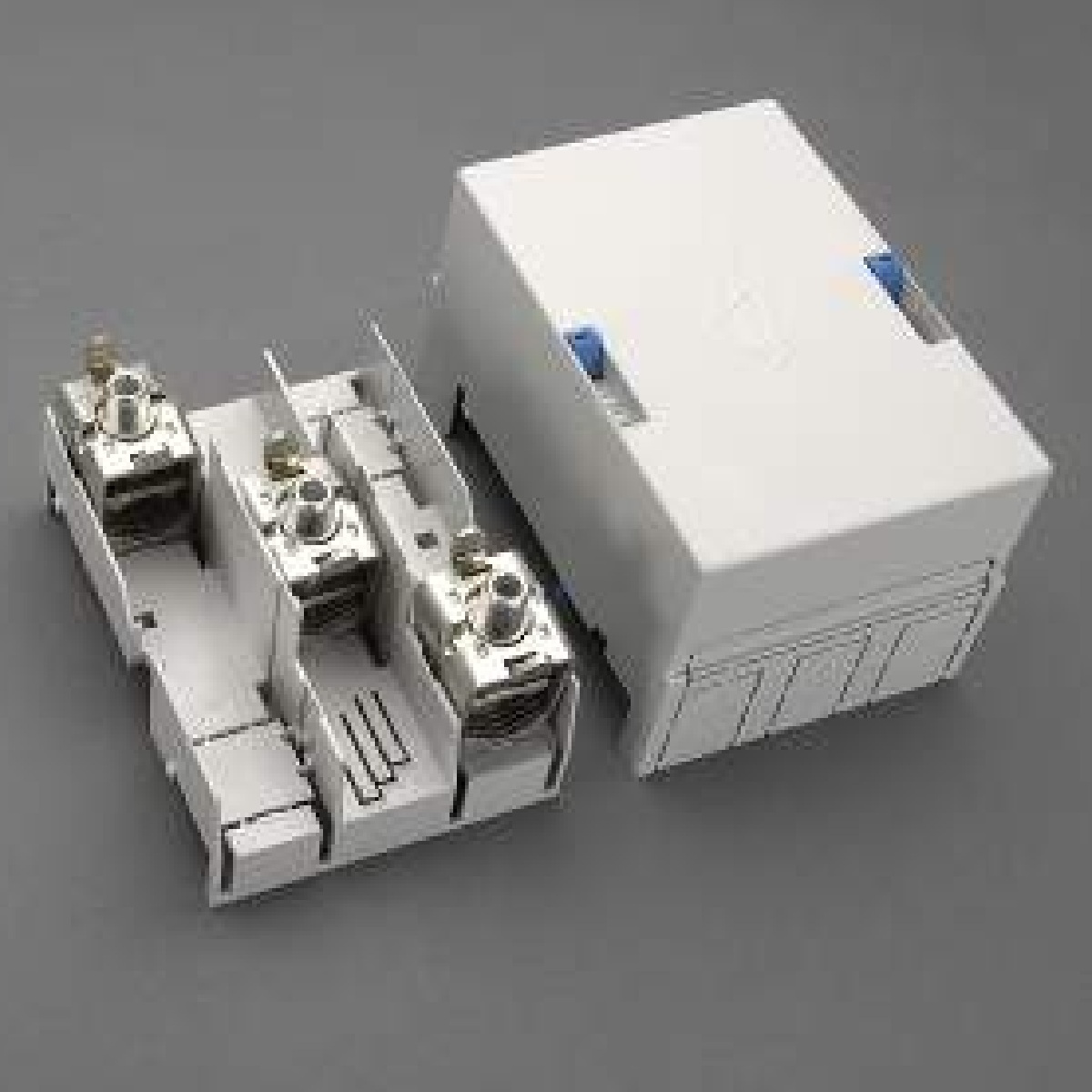 01754 Ansl.pl. 3-pol, inkl. kåpa, för Cu/Al 95-300mm2