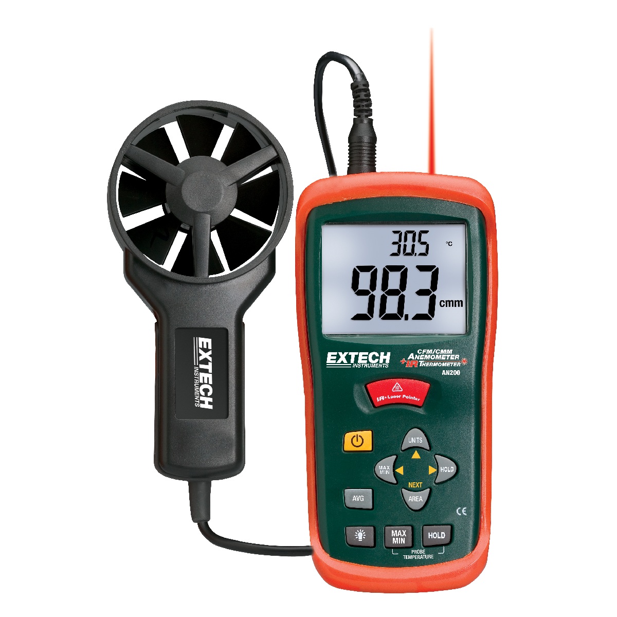 EXTECH AN200 - Mini Termo-Anemometer CFM/CMM