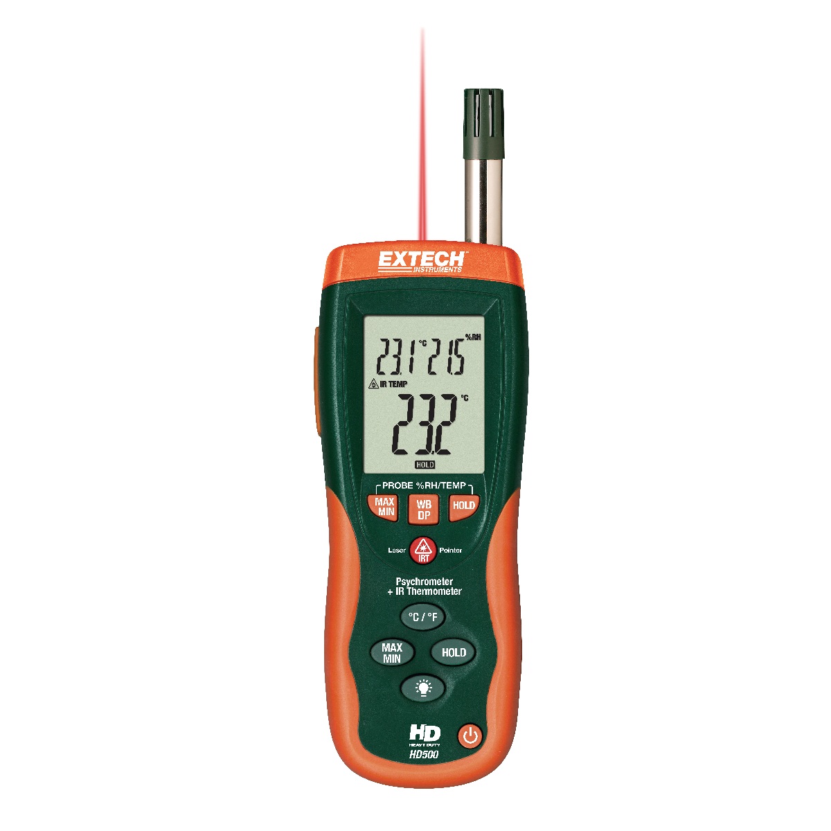 EXTECH HD500 - Psychrometer med infraröd termometer
