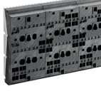 11805 Basplatta,3P,med skenor 800A, 500x200mm,matn.bakt.CrossBoard