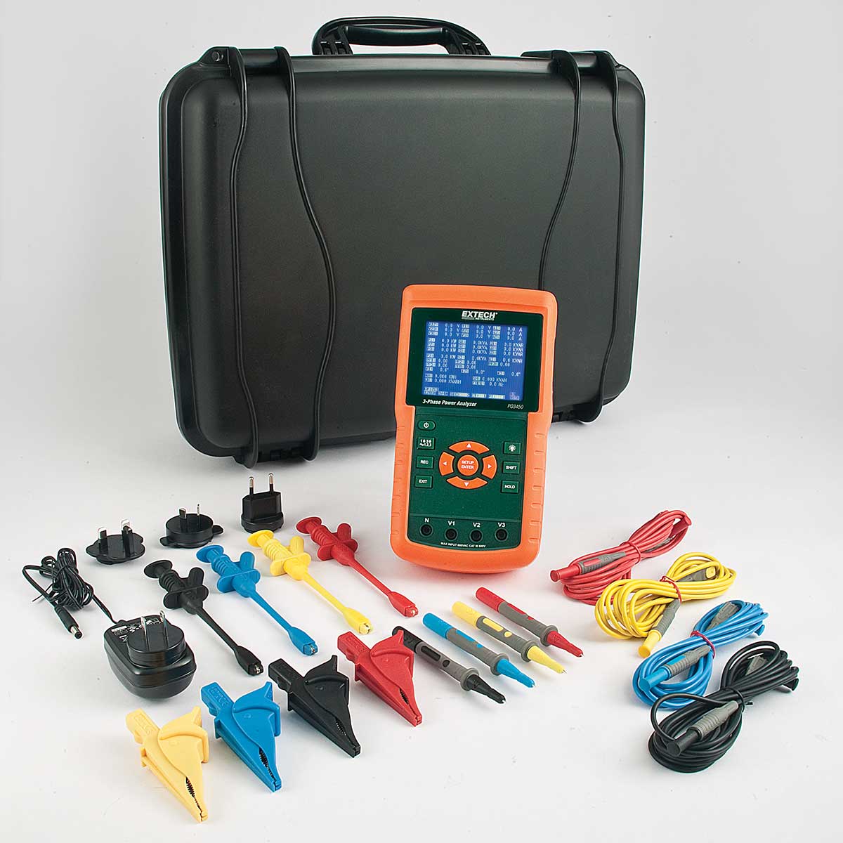 Extech PQ3450-30 3-fas elkvalitetsanalysator, datalogger – Kit 3000 A