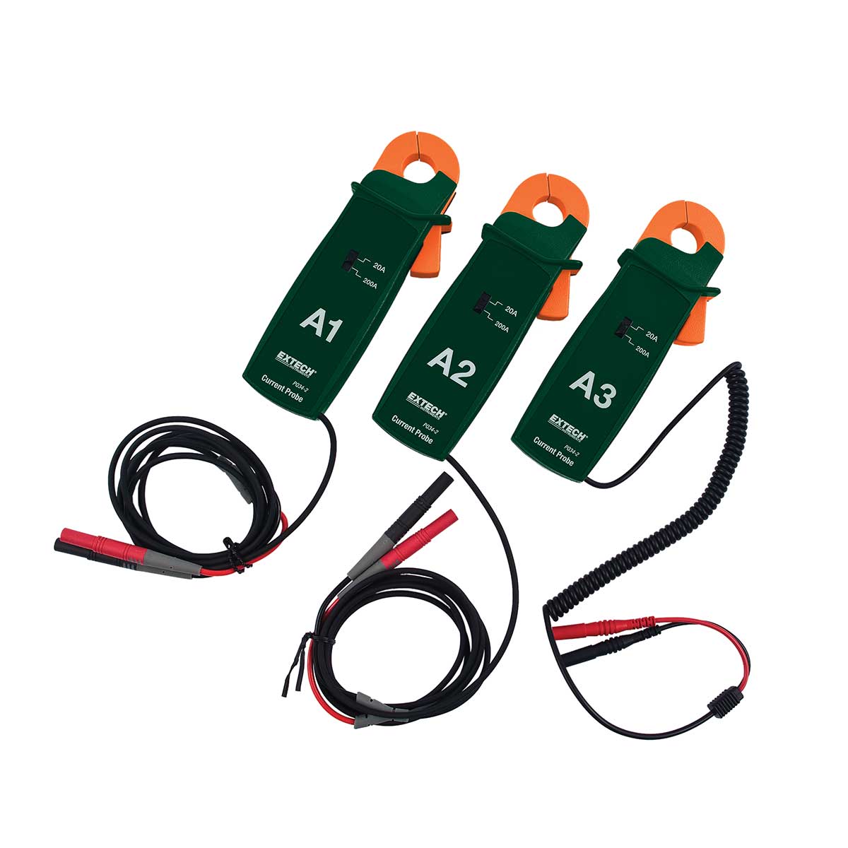 EXTECH PQ34-2 Strömtång, 200A, Set med 3st