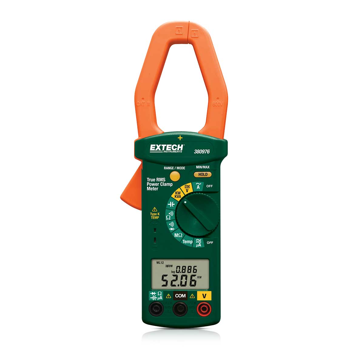 Extech 380976-K effekttång för 1/3-fas, True RMS, 1000A, paket