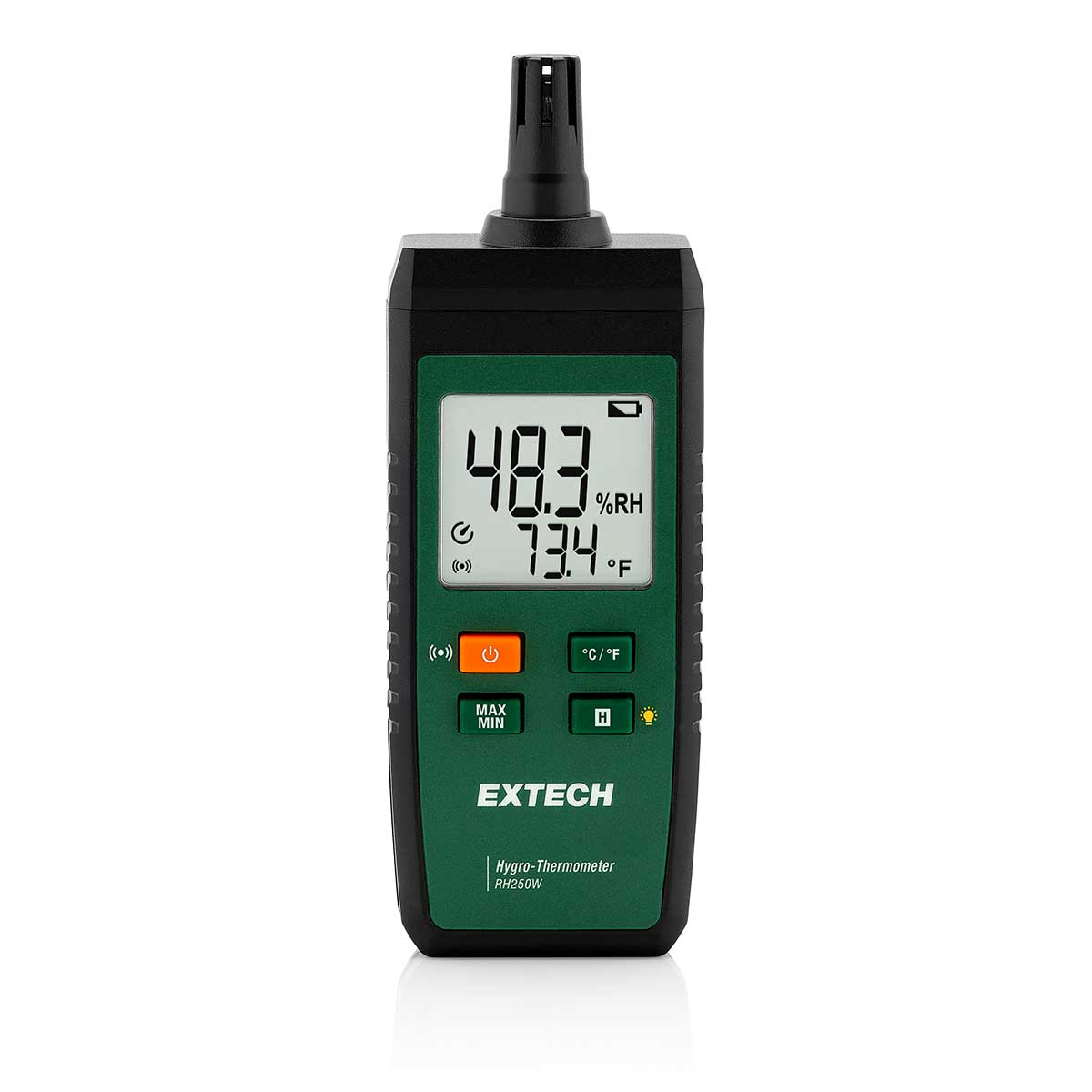 EXTECH RH250W hygro-termometer med Bluetooth och PDF-rapportering