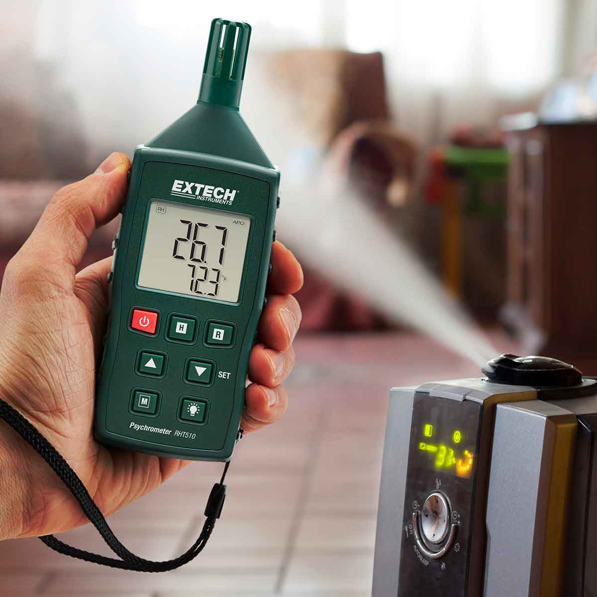 EXTECH RHT510 hygro-termometer psykrometer med typ K-ingång