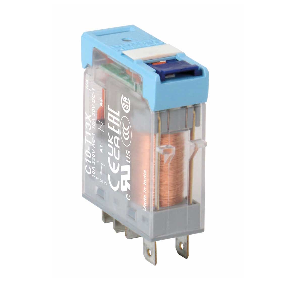 Comat Releco C10-T13X/DC24V R, 1-poligt växlande relä med Faston