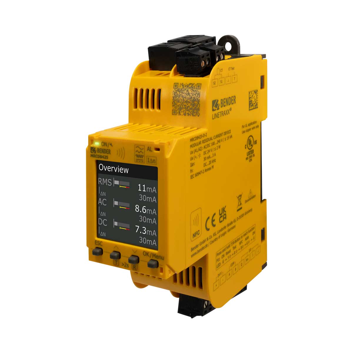 Bender LINETRAXX MRCDB425 jordfelsövervakningsrelä typ B