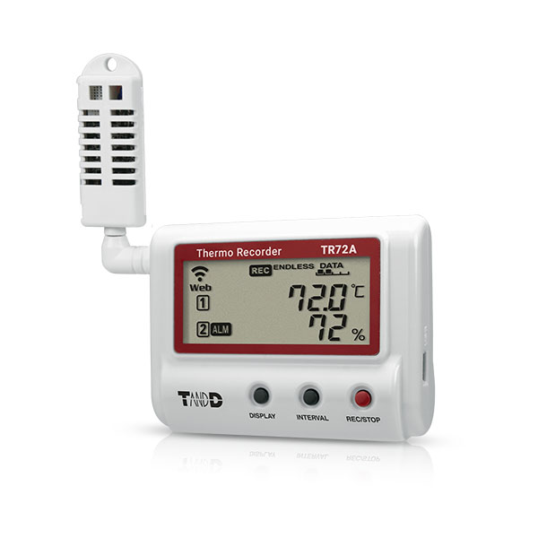 TandD TR72A2 Temp- och luftfuktighetsmätare. WLAN, Bluetooth